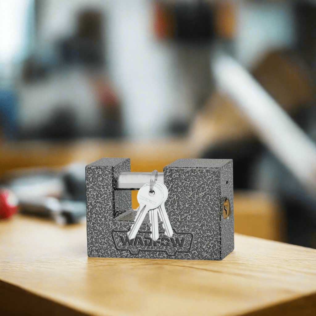 Wadfow Padlocks & Accessories Wadfow 80mm Rectangular Type Iron Padlock - WPD7580