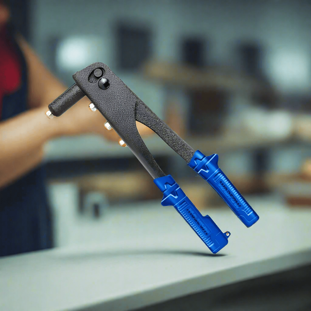 Wadfow Staplers Riveters & Fasteners Wadfow 9.5″ Hand Riveter & 100 Pieces Rivets Kit - WHR1909