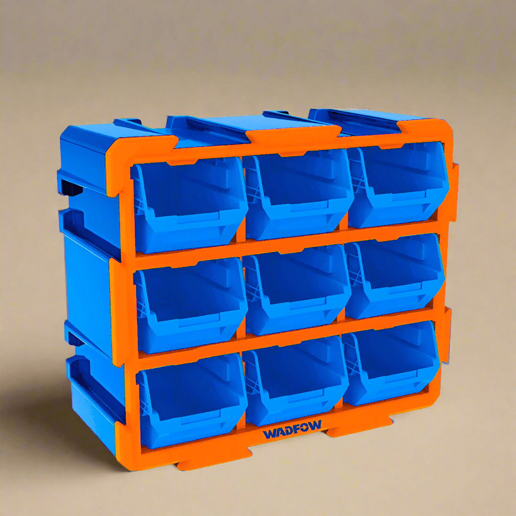 Wadfow Tool Boxes Bags & Belts Wadfow 9 Pieces Modular Storage Tower - WTB8330