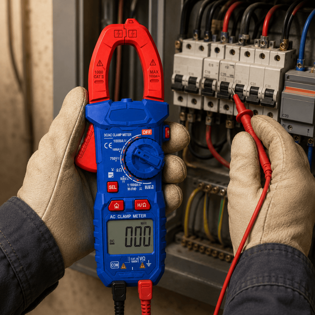 Wadfow Digital Meter Wadfow Digital DC/AC Clamp Meter 6000 Counts 1000A with LCD Backlight Display - WDM65085