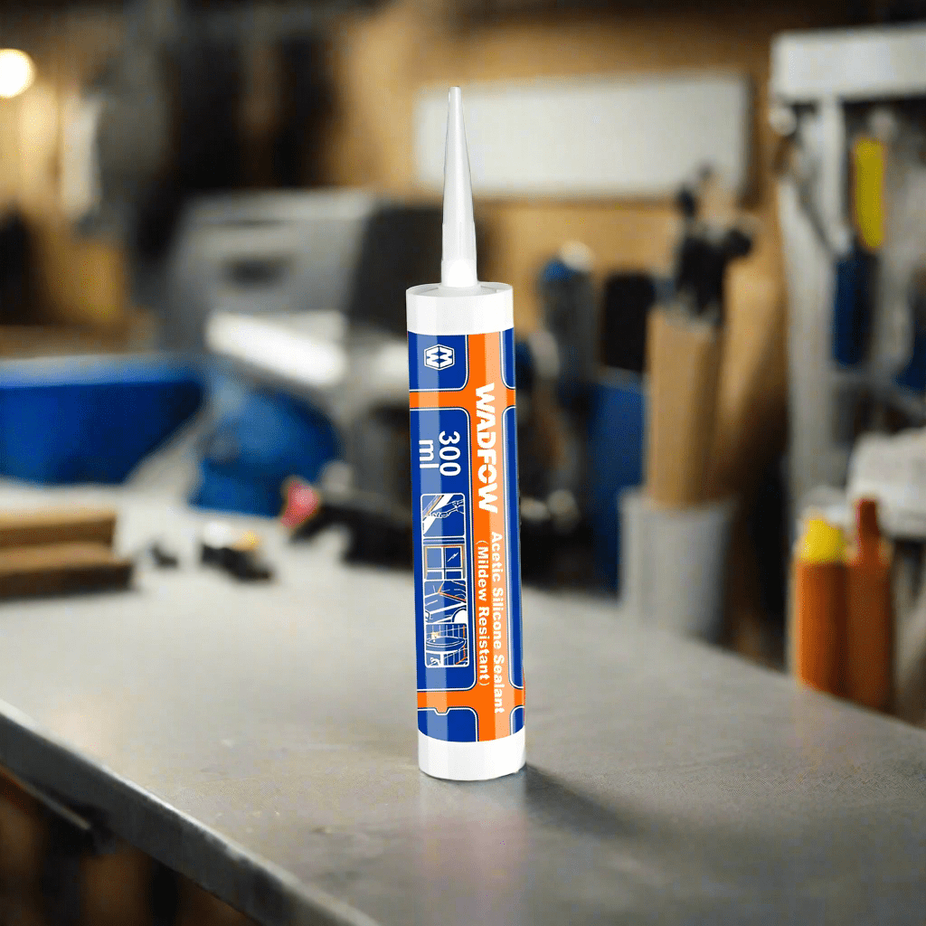 Wadfow Caulk & Sealants Wadfow Mildew Resistant Acetic Silicone Sealant - White & Transparent