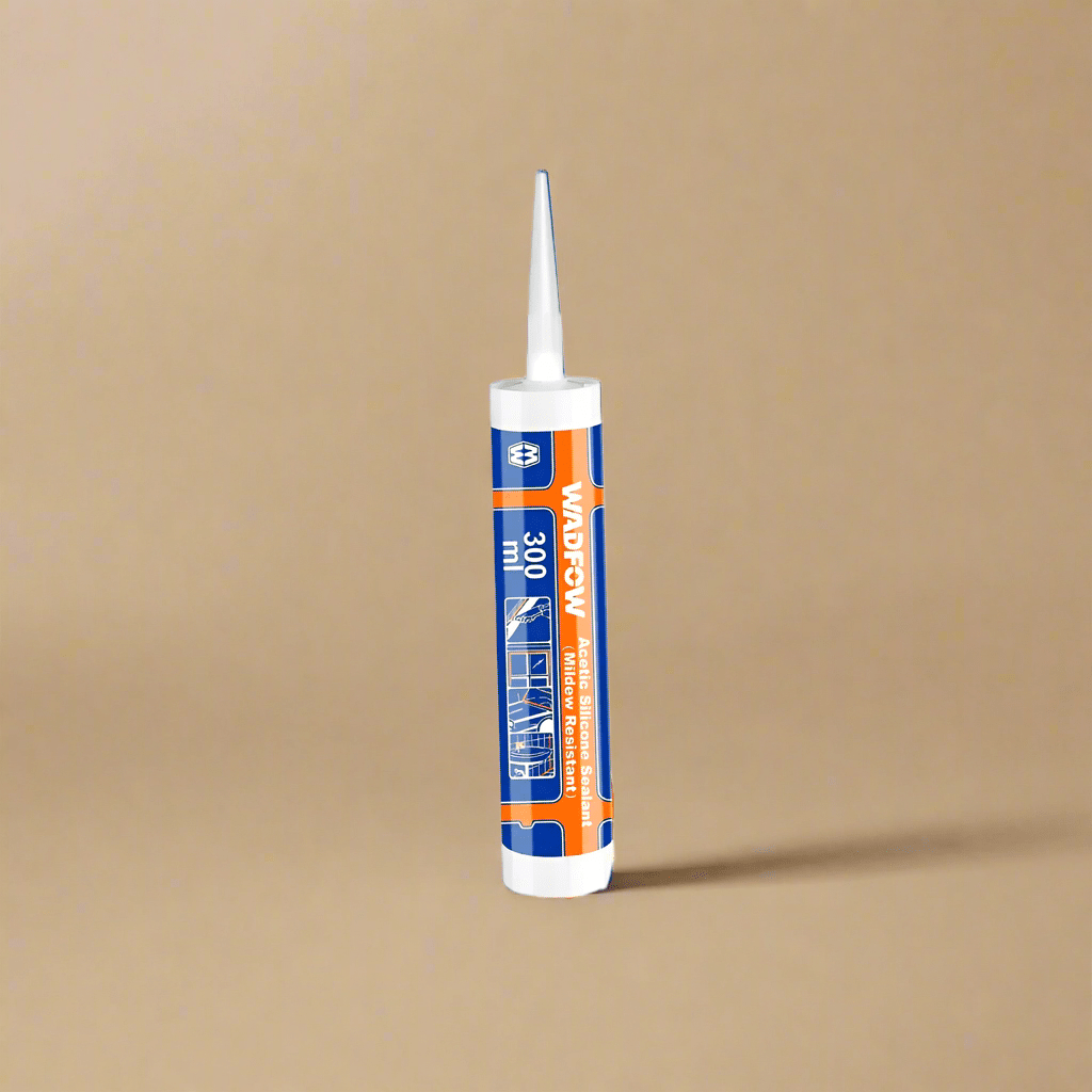 Wadfow Caulk & Sealants Wadfow Mildew Resistant Acetic Silicone Sealant - White & Transparent