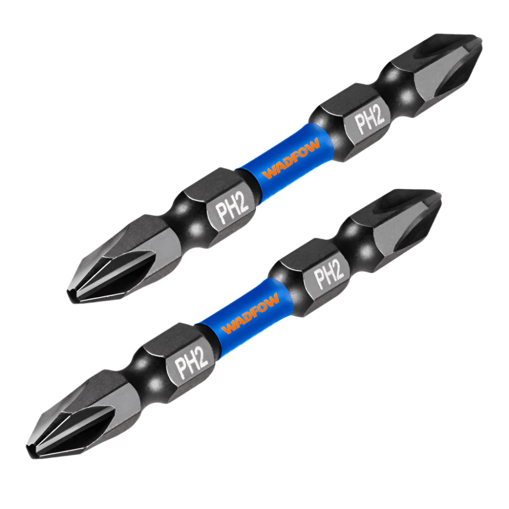 Wadfow Screwdriver Bits Wadfow PH2+PH2 65mm Impact Screwdriver Bit Set - WSV3K62