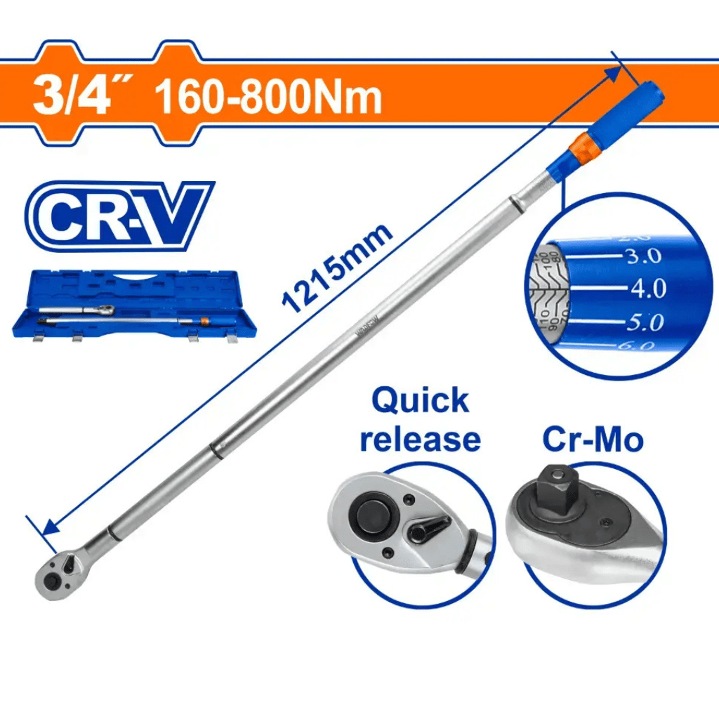Wadfow Vices & Clamps Wadfow Preset Torque Wrench 3/4" - WWQ4D34