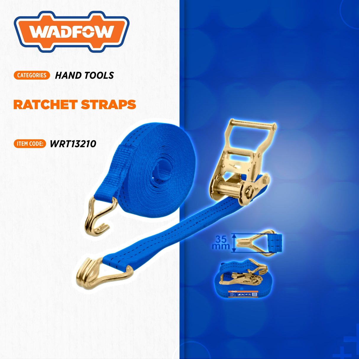 Wadfow Specialty Safety Equipment Wadfow Ratchet Straps - WRT13210