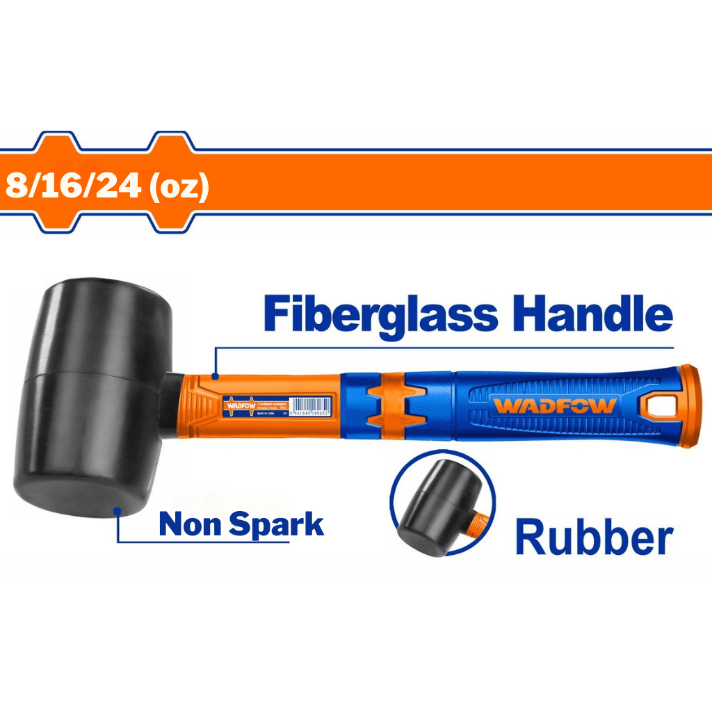Wadfow Hammers Mallets & Sledges Wadfow Rubber Hammers With Fiberglass Handle