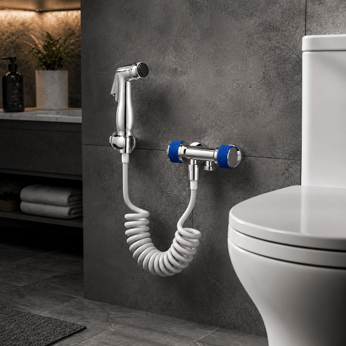 Wahkit Shower Set & Head Wahkit Chrome 2-Way Handheld Bidet Spray Set in Stainless Steel - K-8666