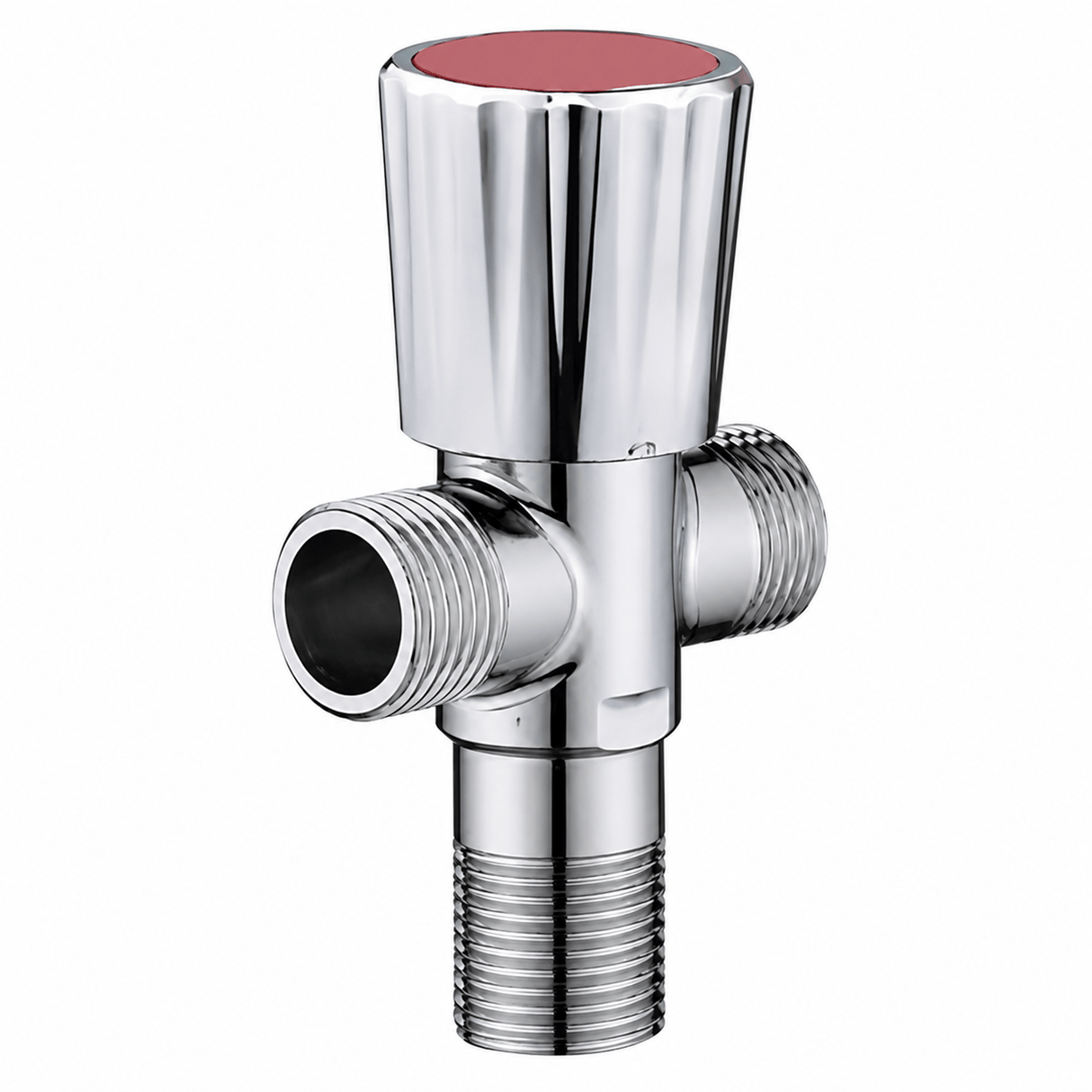 Wahkit Taps & Faucets Wahkit Chrome 2-Way Outlet Angle Valve in Stainless Steel - K-8651
