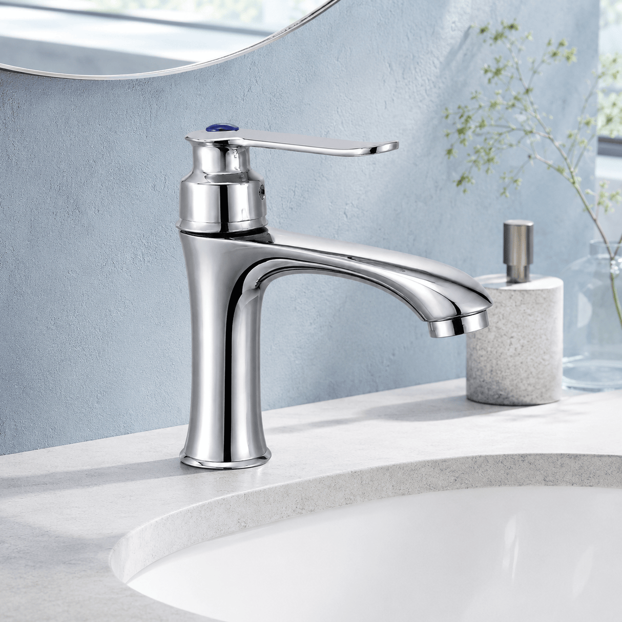 Wahkit Bathroom Faucet Wahkit Chrome Arched Basin Mixer Tap in Zinc Alloy - K-8998