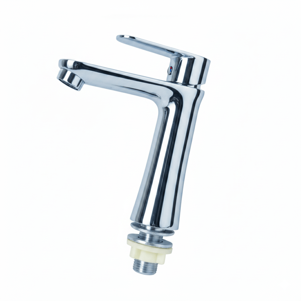 Wahkit Bathroom Faucet Wahkit Chrome Dark Body Basin Mixer Tap in Zinc Alloy - K-8988