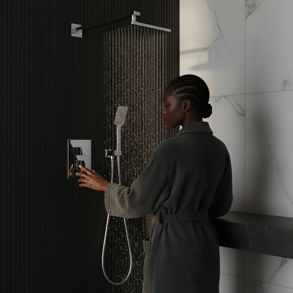 Wahkit Wahkit Chrome Round Head Concealed Rain Shower Set in Copper - K-8412