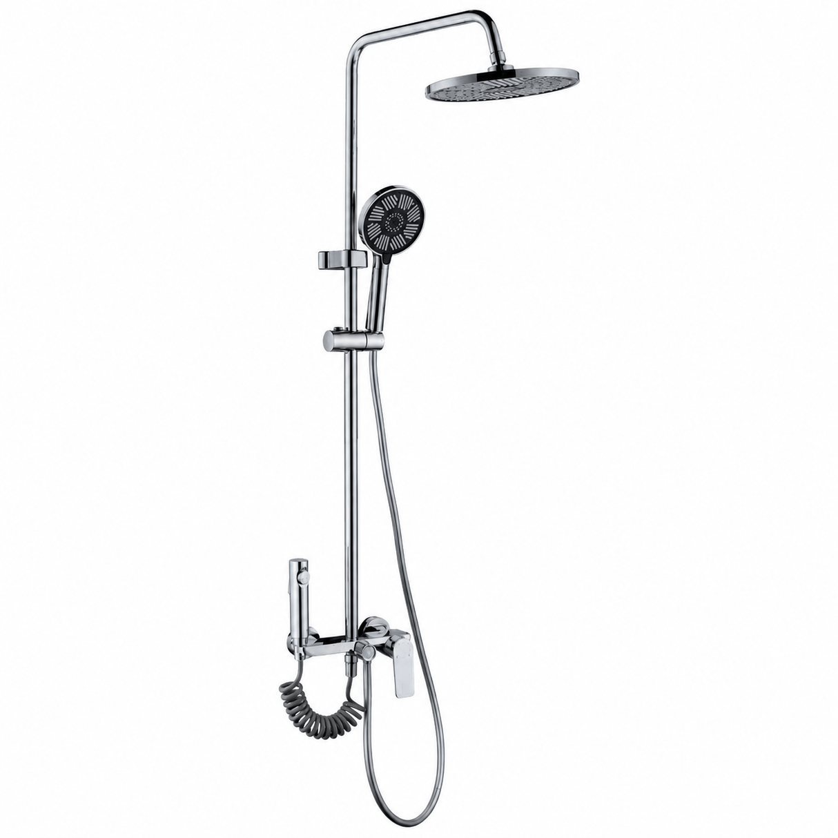 Wahkit Shower Set & Head Wahkit Chrome Round Head Wall Mounted Rain Shower Set in Copper - K-8823
