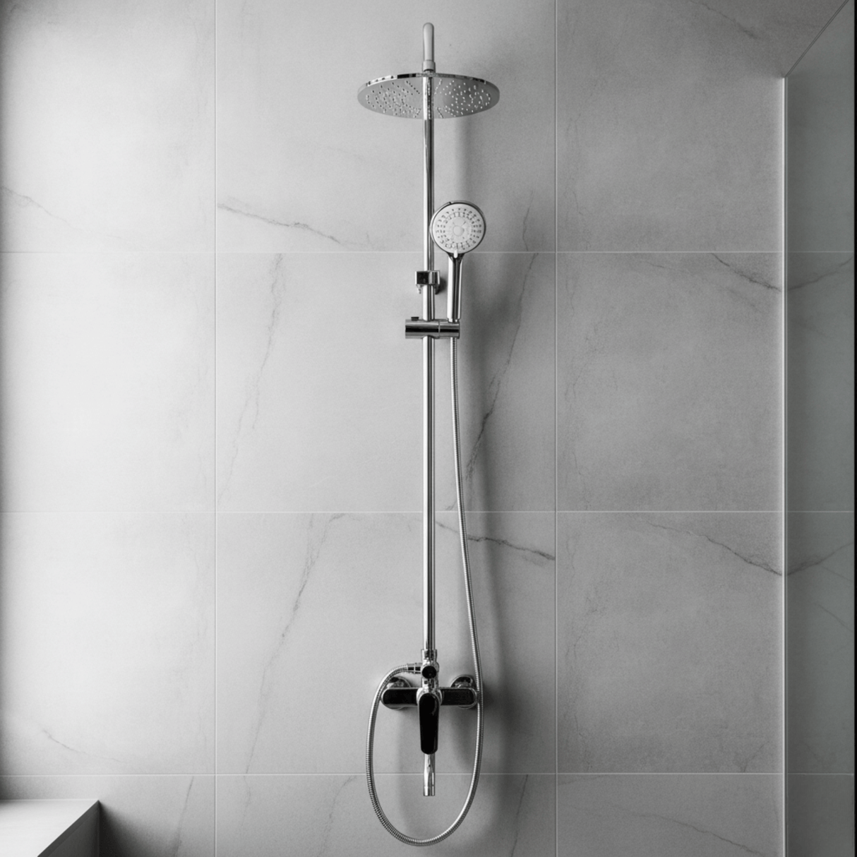Wahkit Shower Set & Head Wahkit Chrome Round Head Wall Mounted Rain Shower Set in Copper - K-8837