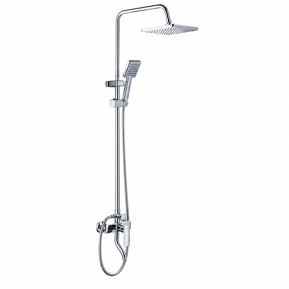 Wahkit Shower Set & Head Wahkit Chrome Square Head Wall Mounted Rain Shower Set in Copper - K-8866