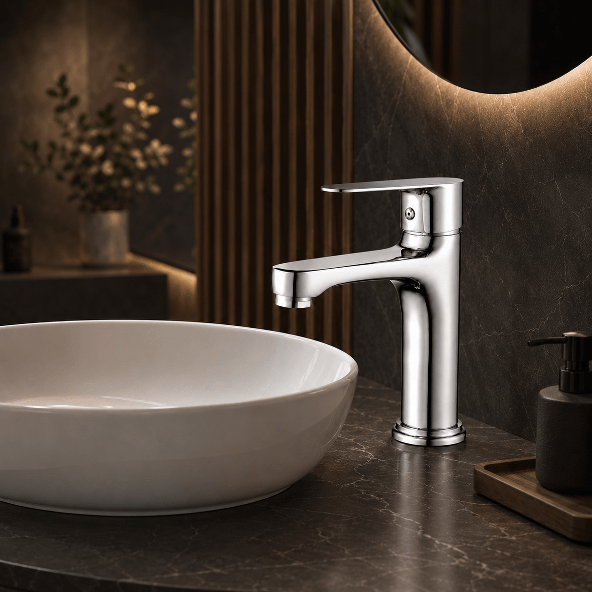 Wahkit Bathroom Faucet Wahkit Chrome Square Lever Basin Mixer Tap in Copper - K-8140