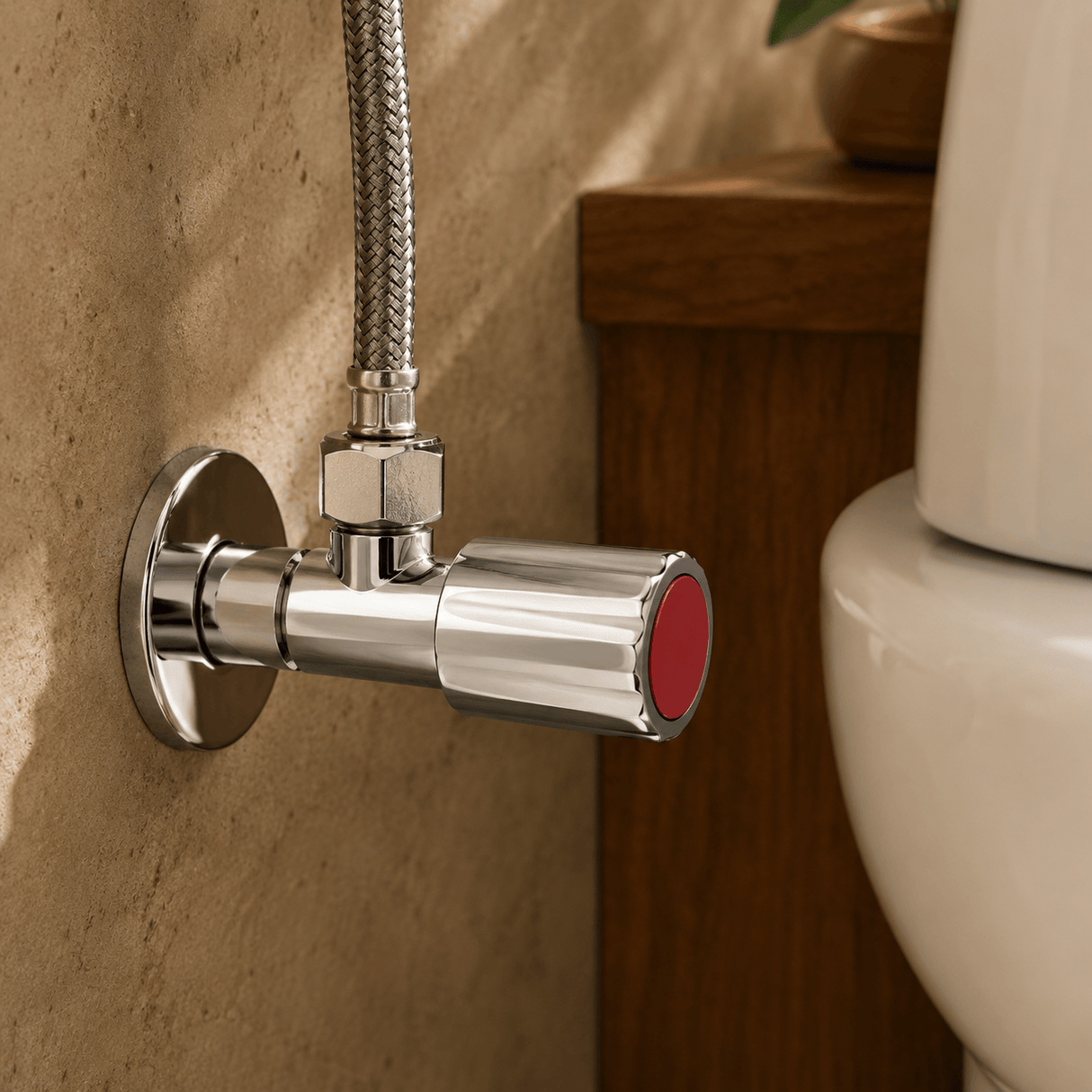 Wahkit Taps & Faucets Wahkit Chrome Tapered Angle Valve in Stainless Steel - K-8648A