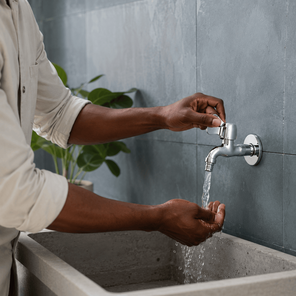 Wahkit Taps & Faucets Wahkit Chrome Wing Handle Wall Bib Tap in Zinc Alloy - K-8753