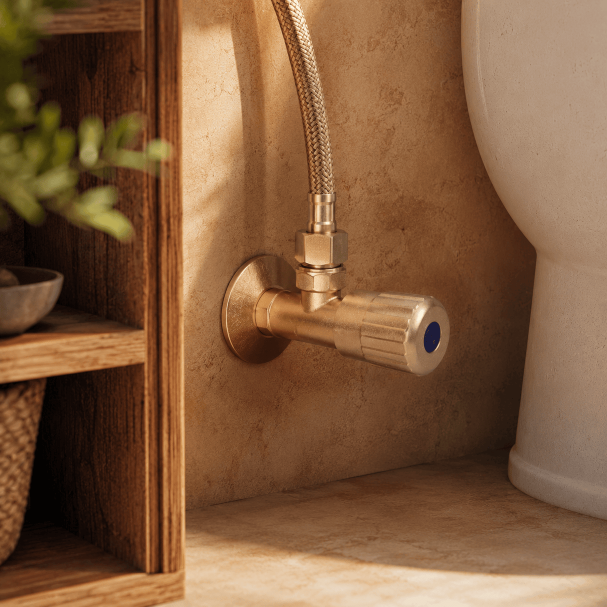 Wahkit Taps & Faucets Wahkit Gold Tapered Angle Valve in Steel - K-8655JA