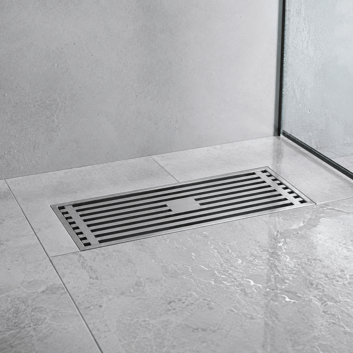 Wahkit Drains Wahkit Gunmetal Linear Slot Floor Drain in 304 Stainless Steel - K-D431Q & K-D432Q