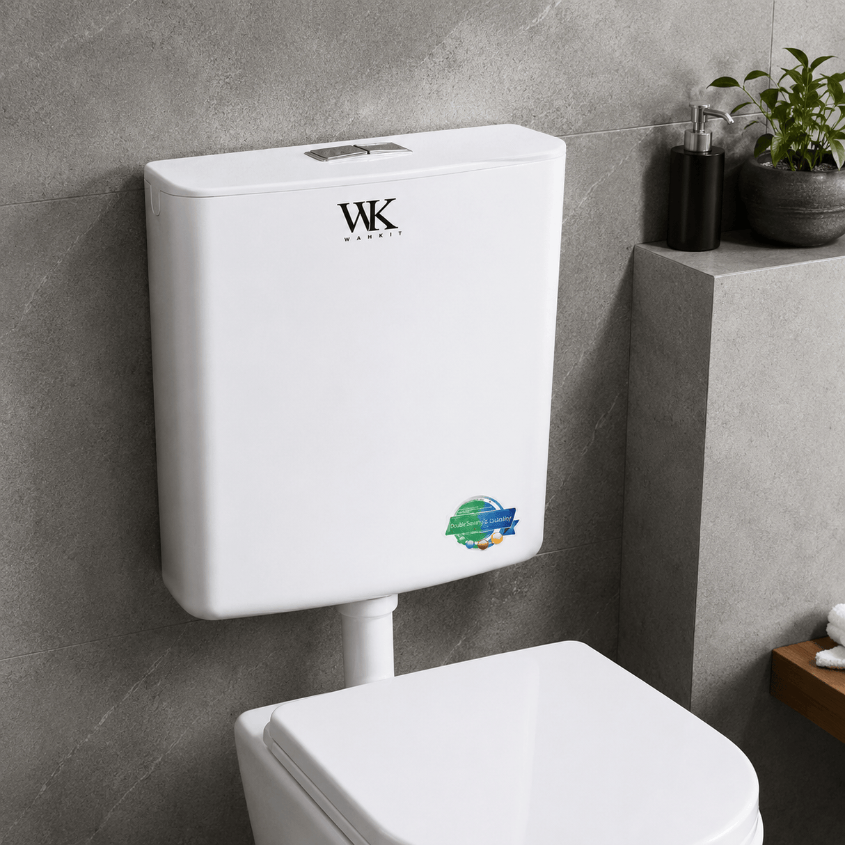 Wahkit Toilet & Urinal Wahkit White Toilet Cistern in Plastic - C1001-T
