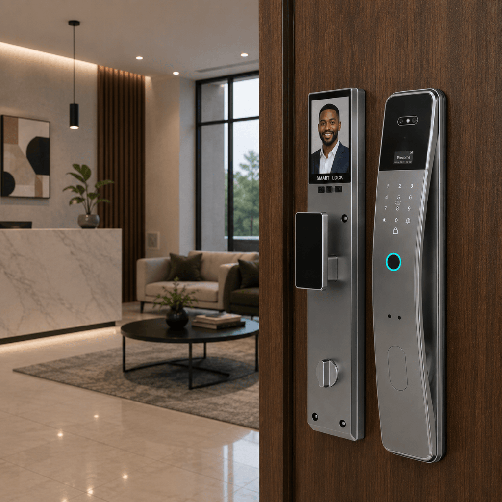 Westa Smart Locks & Digital Access Westa 100-User Smart Door Lock with 3D Face Recognition, Fingerprint Unlock & Video Intercom for Chinese Style Doors - WHK36S-6068