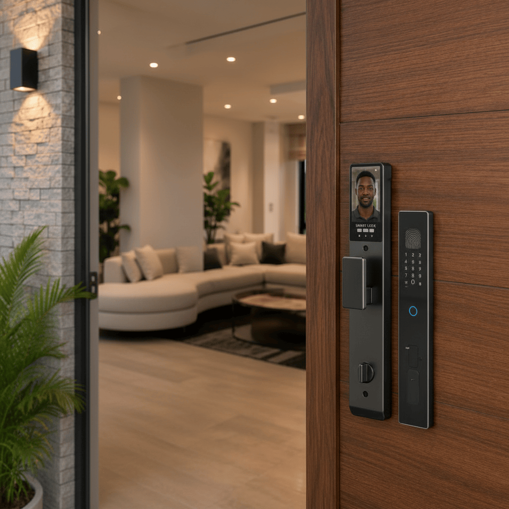 Westa Smart Locks & Digital Access Westa 100-User Waterproof Smart Door Lock with 3D Face Recognition, Fingerprint Unlock & Video Intercom for Chinese Style Doors - WHC31-6068
