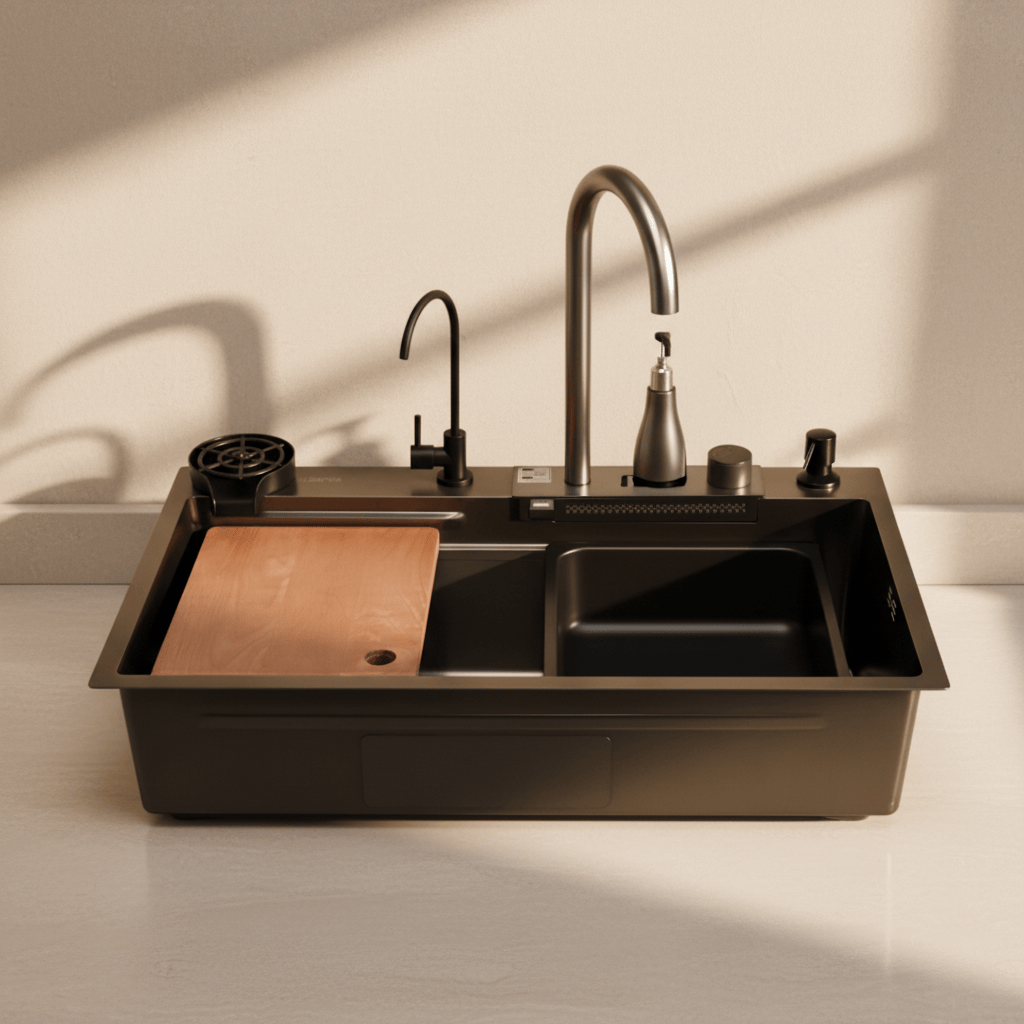 Westa Kitchen Sink Westa Black Kitchen Sink with Purified Water Faucet - 8245 SY