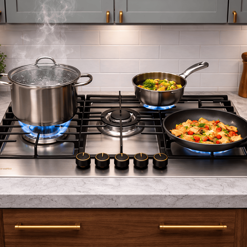 Westa Kitchen Appliances Westa Stainless Steel 5 Burner Built-in Gas Hob - T900-S11