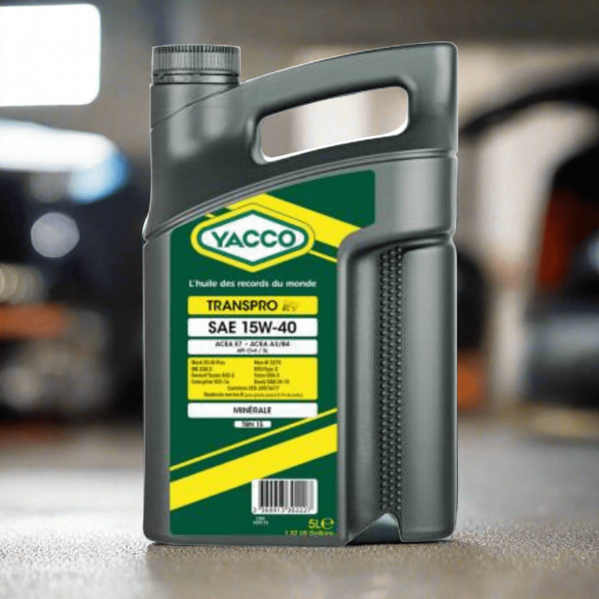 Yacco Engine Oils & Vehicle Fluids Yacco Premium Mineral Engine Oil 5L/20L/208L- TRANSPRO 15 SAE 15W40