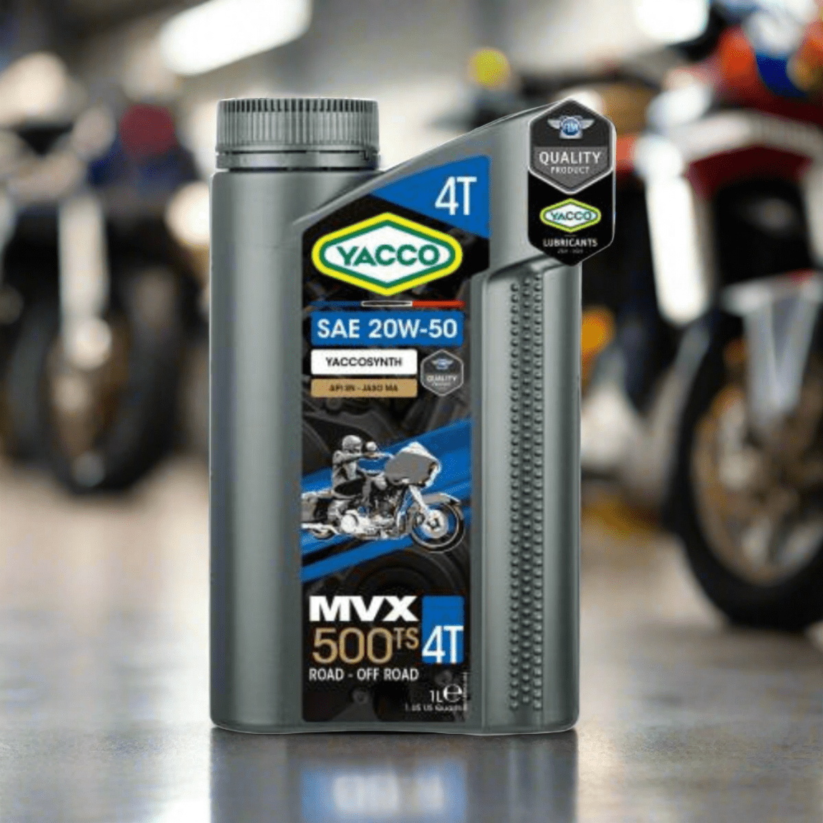 Yacco Engine Oils & Vehicle Fluids Yacco Synthetic 4-stroke Motorcycle Engine Oil 1L - MVX 500 TS 4T SAE 20W50