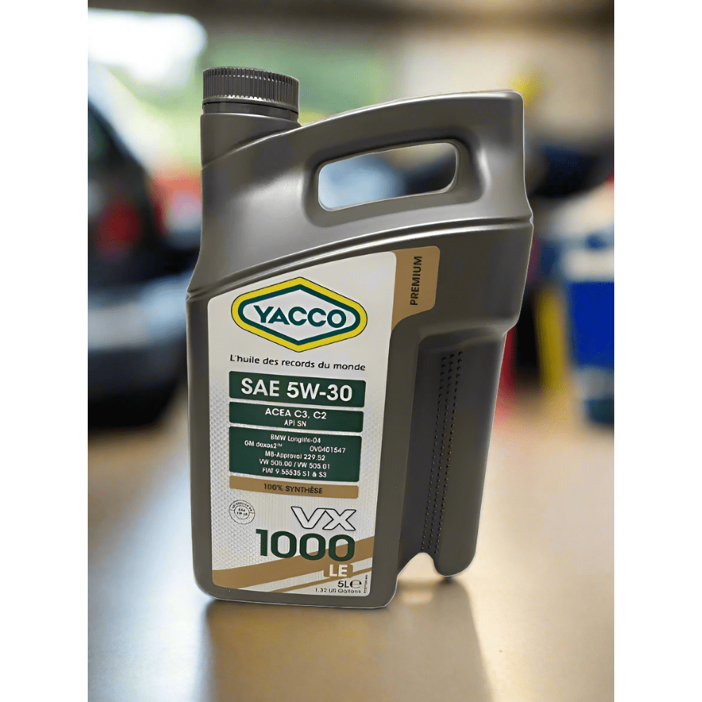 Yacco Engine Oils & Vehicle Fluids Yacco VX Premium 100% Synthetic Engine Oil 1L/5L/208L - VX 1000 LE SAE 5W30