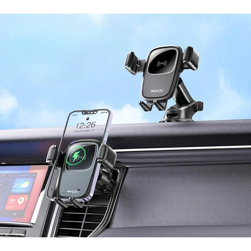 Yesido Power & Charging Accessories Yesido 15W Wireless Charger Car Phone Mount Holder - C187