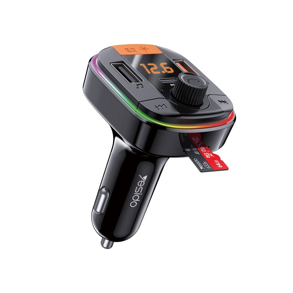 Yesido Audio & Entertainment Yesido Car FM Transmitter, Bluetooth, Card Reader & MP3 with Three USB Fast Charging Ports - Y45