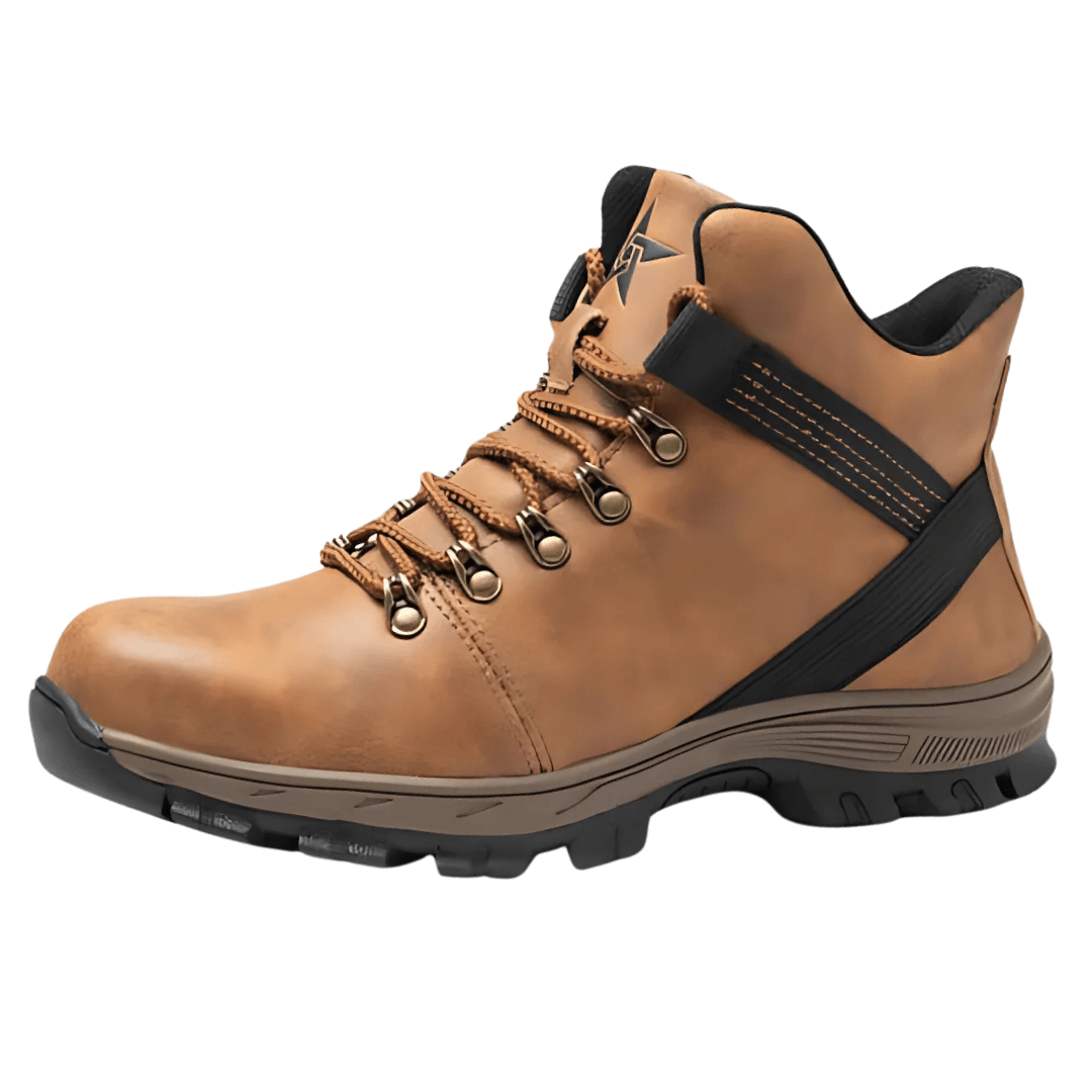 ZME Boots & Footwear Star Brown Waterproof Steel Toe Indestructible Safety Shoes