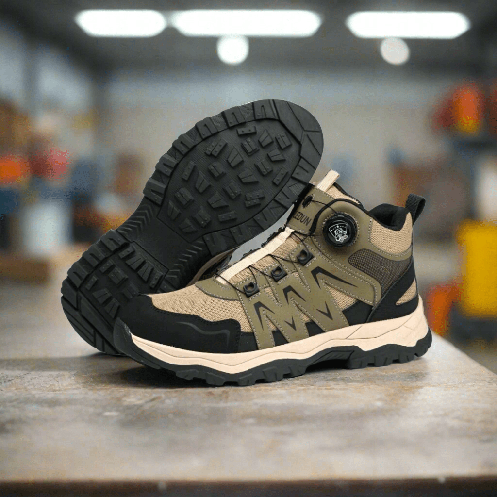 ZME Boots & Footwear Tuledun Fashionable Rotating Button Safety Shoes