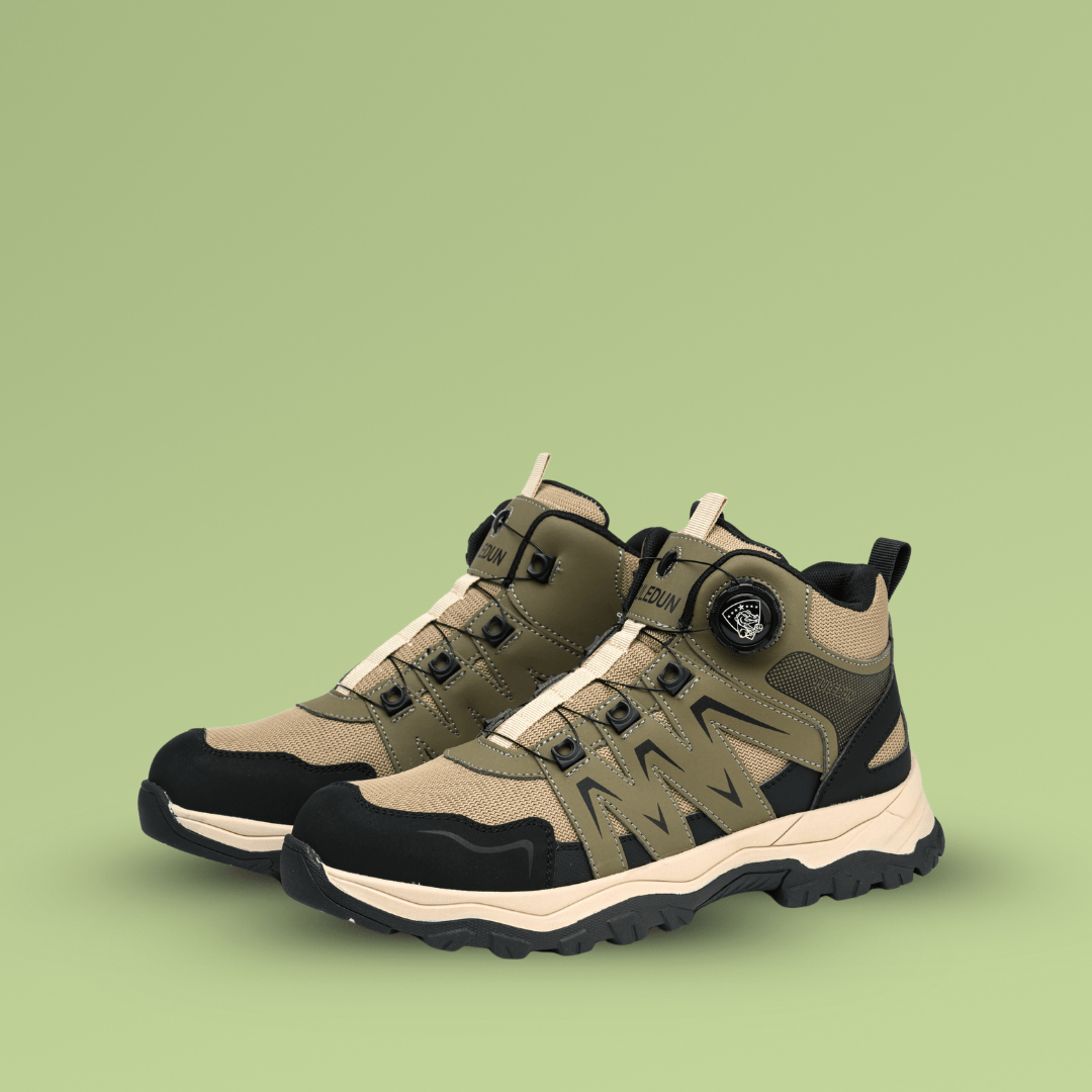 ZME Boots & Footwear Tuledun Fashionable Rotating Button Safety Shoes