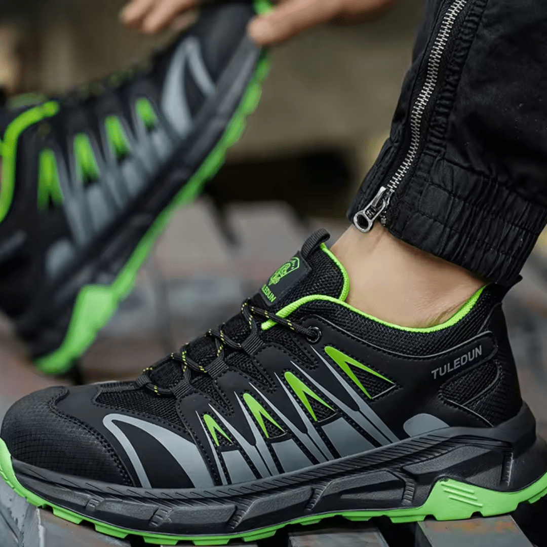 ZME Boots & Footwear Tuledun Waterproof Hiking Green Safety Shoes