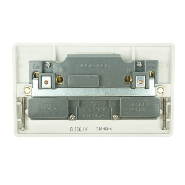 Click Mode Switches & Sockets Click Mode Two Gang Double 13A White PVC Socket