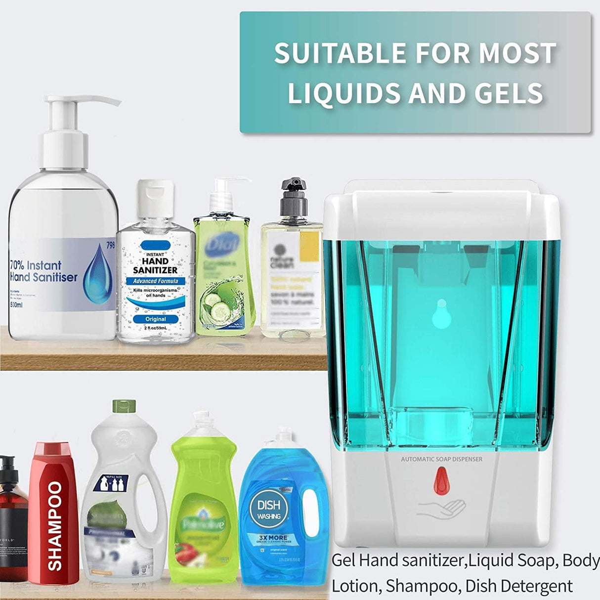 Dispenser Dryers & Dispensers Automatic Wall Mounted Hand Sanitizer Liquid Soap Dispenser 700ml