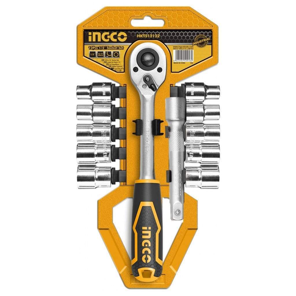 Ingco Sockets & Hex Keys Ingco 12 Pieces 1/2″ Socket Set - HKTS12122