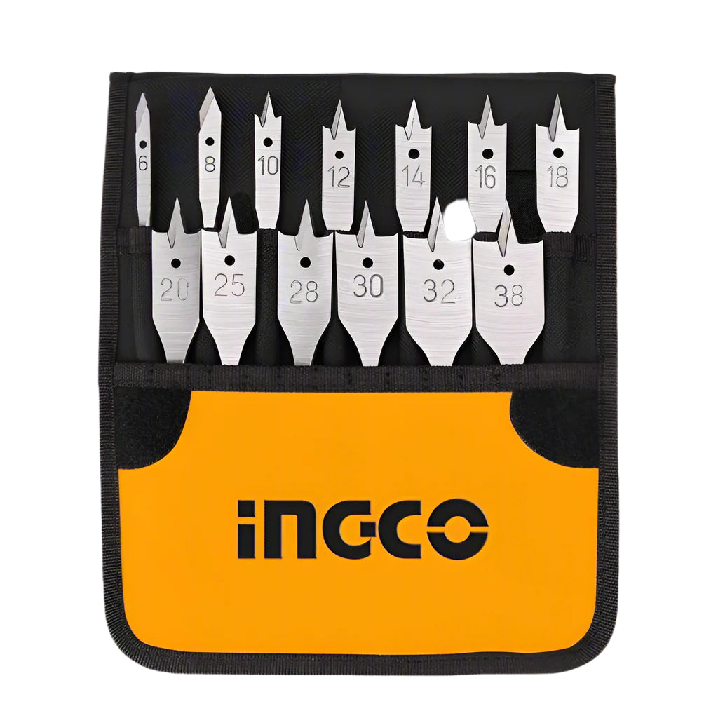 Ingco Drill Bits Ingco - Flat Wood Drill Bits set (13pcs) - AKD41301