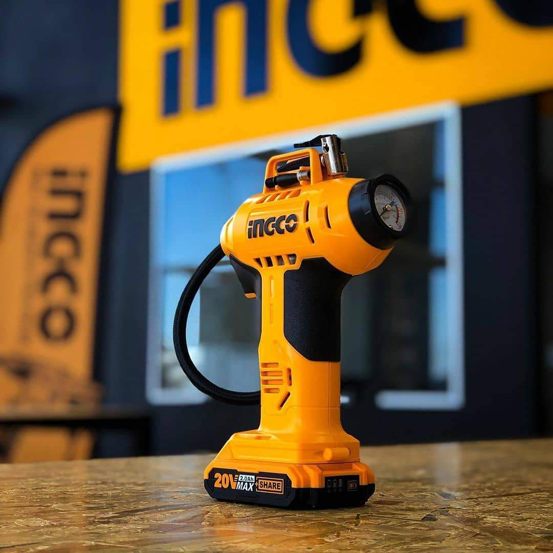 Ingco Compressor & Air Tool Accessories Ingco Lithium-Ion Cordless Auto Air Compressor 20V 2.0Ah - CACLI2001