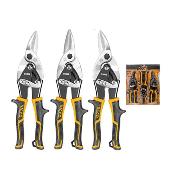 Ingco 3 Pieces Aviation Snip Set - HTSNK0110 | Supply Master | Accra, Ghana Hand Saws & Cutting Tools Buy Tools hardware Building materials