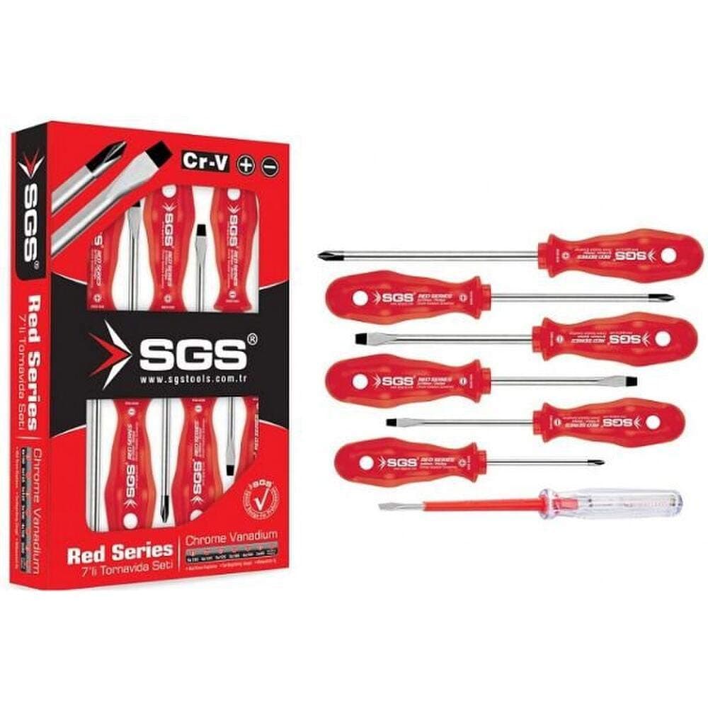 SGS 7 Pieces Screwdriver Set Red Series - SGS1040 | Supply Master | Accra, Ghana Screwdrivers Buy Tools hardware Building materials
