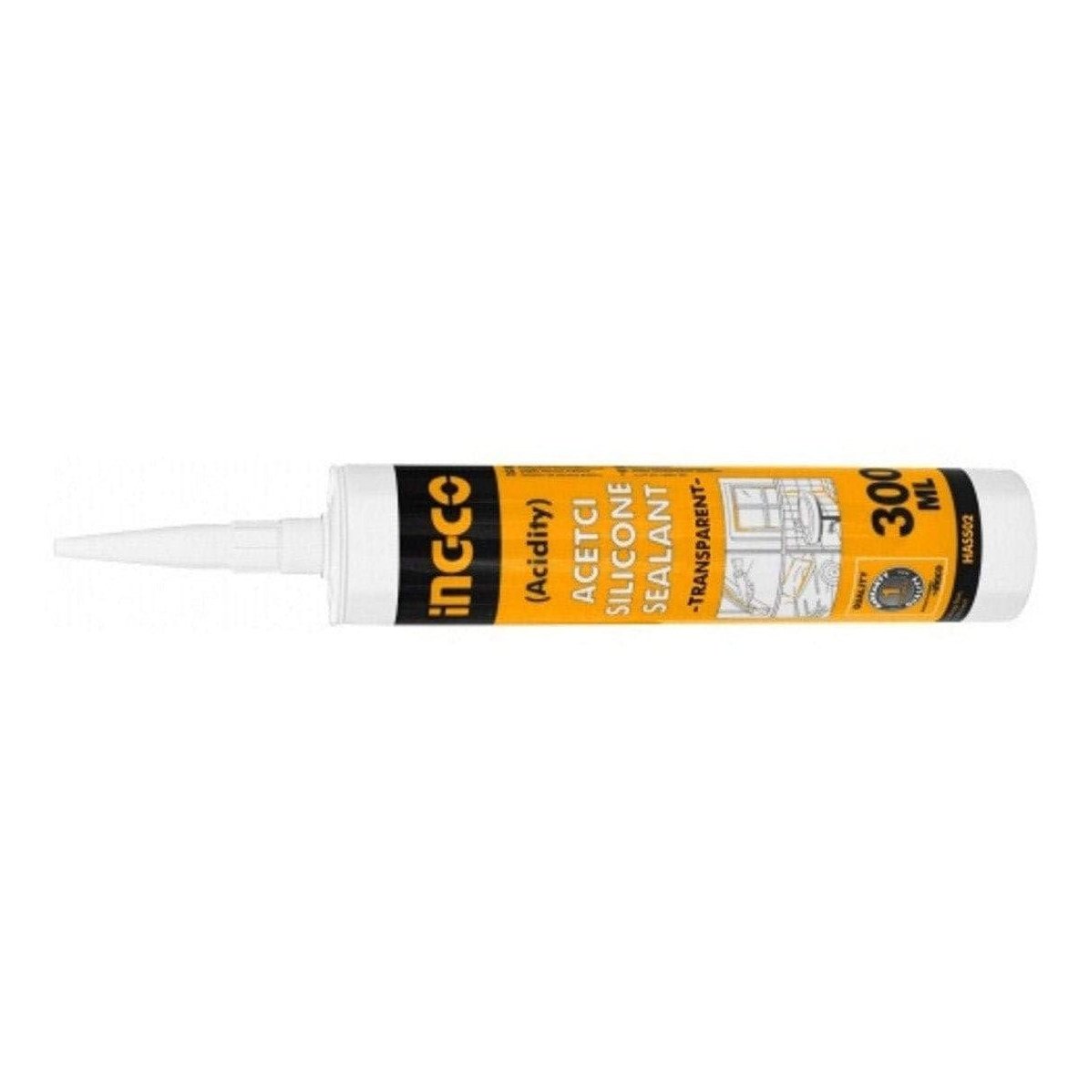 Ingco Acetic Silicone Sealant - White, Black & Transparent | Supply Master | Accra, Ghana Hardware Building Steel Engineering Hardware tool