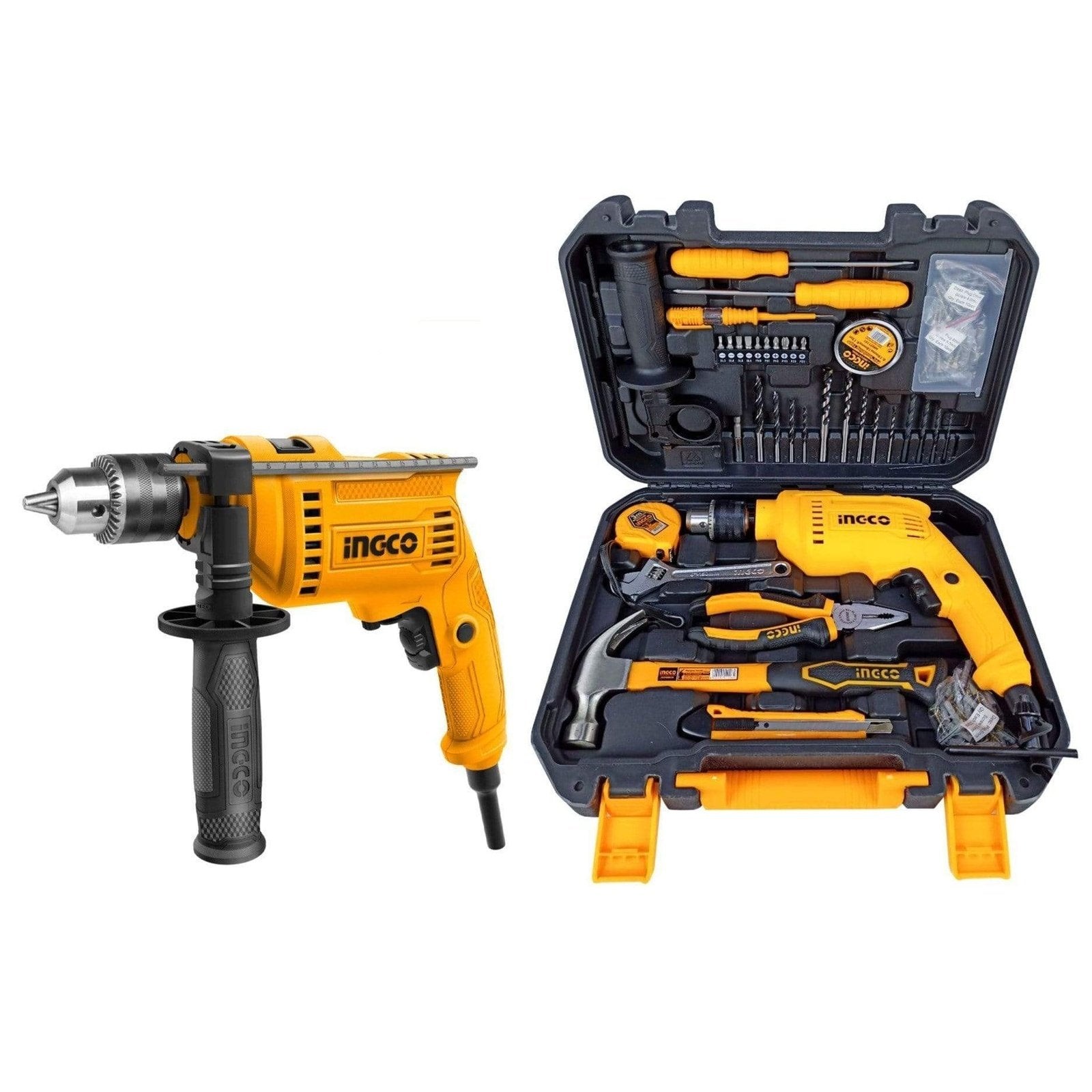 Ingco 115 Pieces Tools Set with 680W Hammer Impact Drill - HKTHP11151 | Supply Master | Accra, Ghana Tools Building Steel Engineering Hardware tool