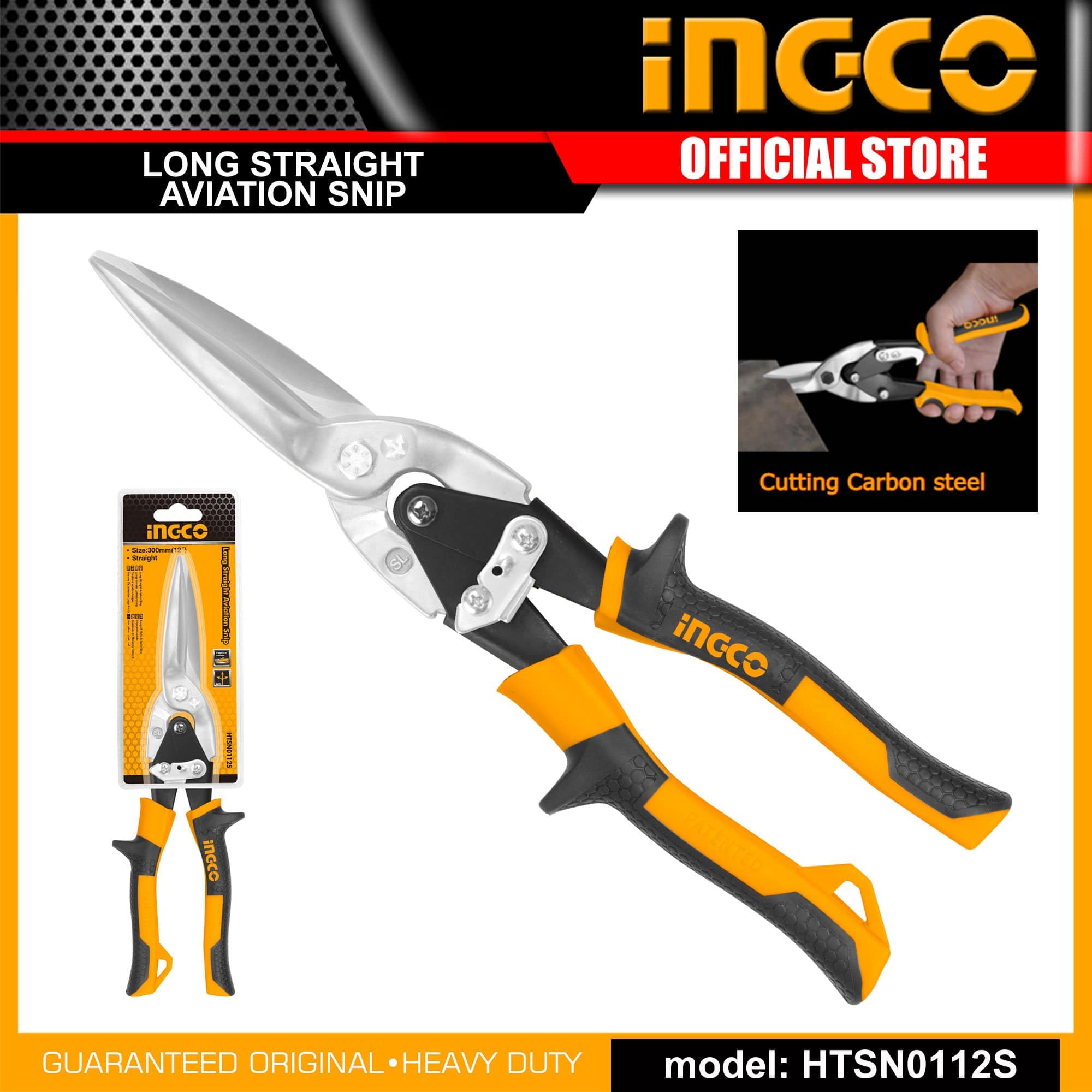 Ingco 12" Straight Aviation Snip - HTSN0112S | Supply Master | Accra, Ghana Tools Building Steel Engineering Hardware tool