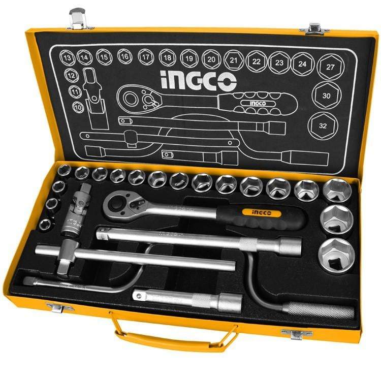 Ingco 24 Pieces 1/2" Socket Set - HKTS0243 supply-master