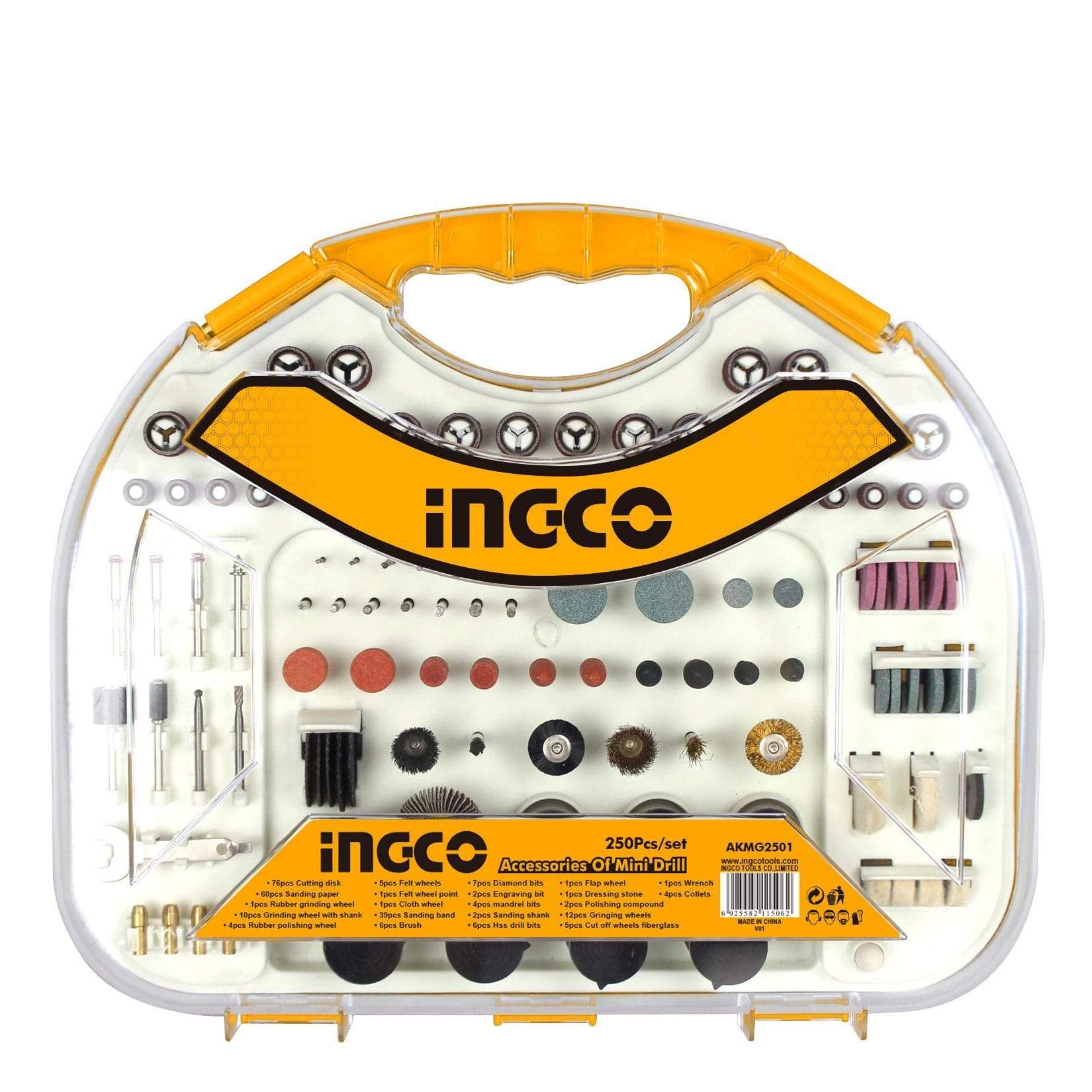 Ingco 250 Pieces Accessories of Mini Drill - AKMG2501 supply-master