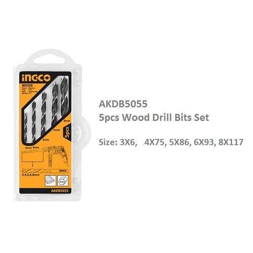 Ingco 5 Pieces Wood Drill Bits Set - AKDB5055 | Supply Master | Accra, Ghana Tools Building Steel Engineering Hardware tool